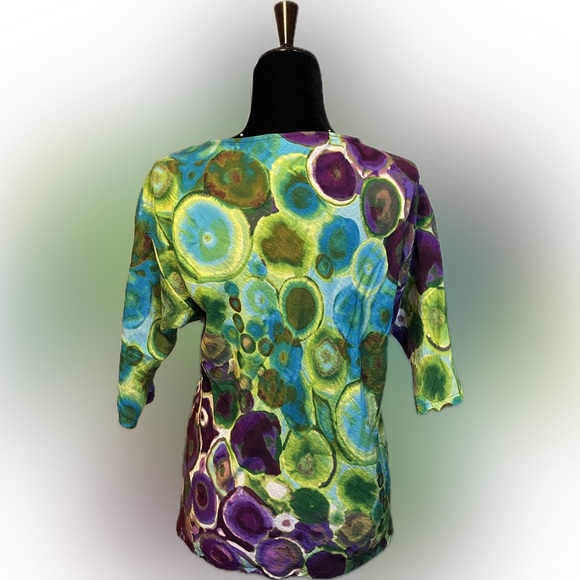 Tommy Bahama V-Neck Tie-Dye Tunic size XS - Picture 3 of 12